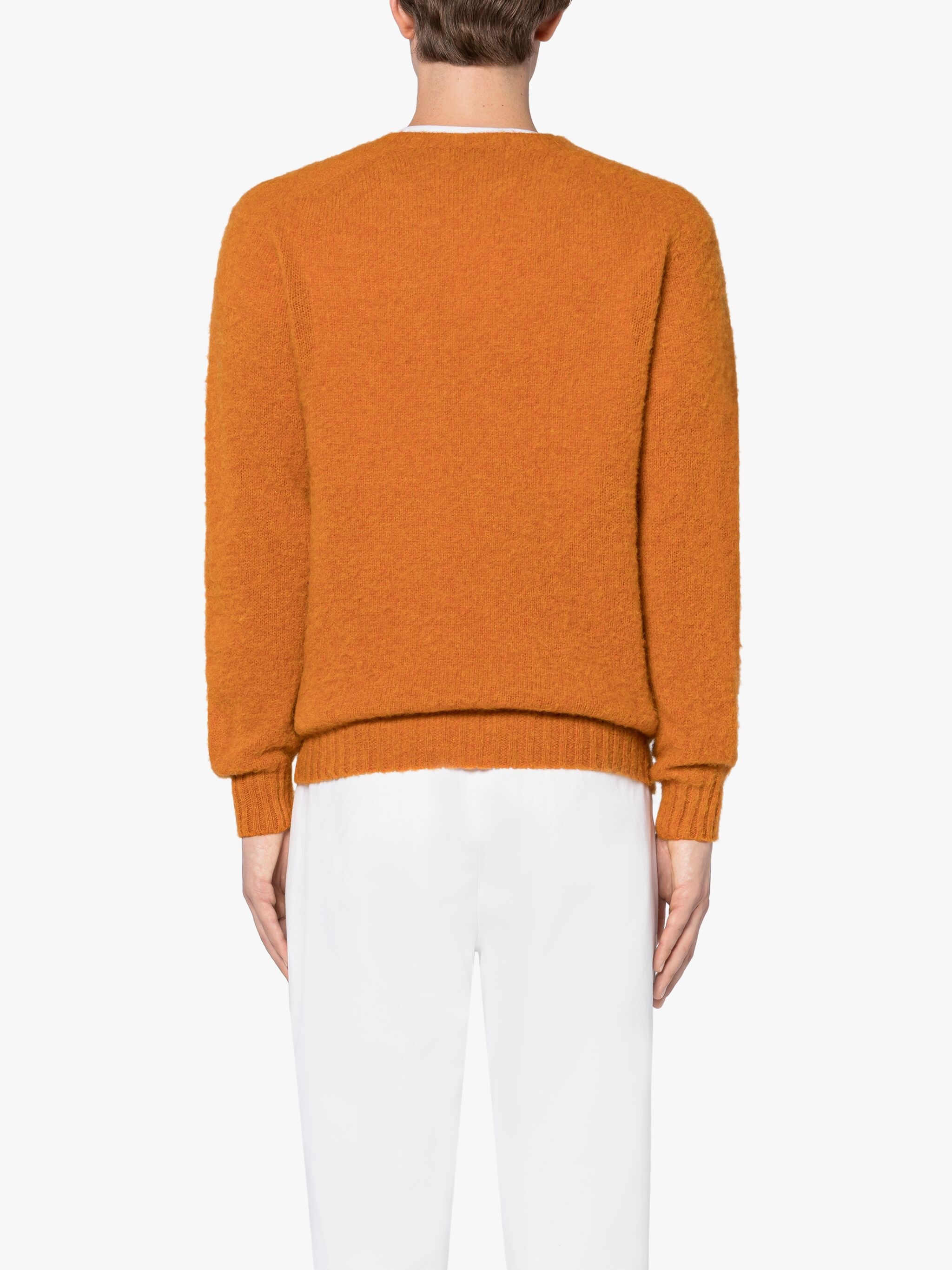 HUTCHINS BURNT ORANGE WOOL CREWNECK SWEATER - 4