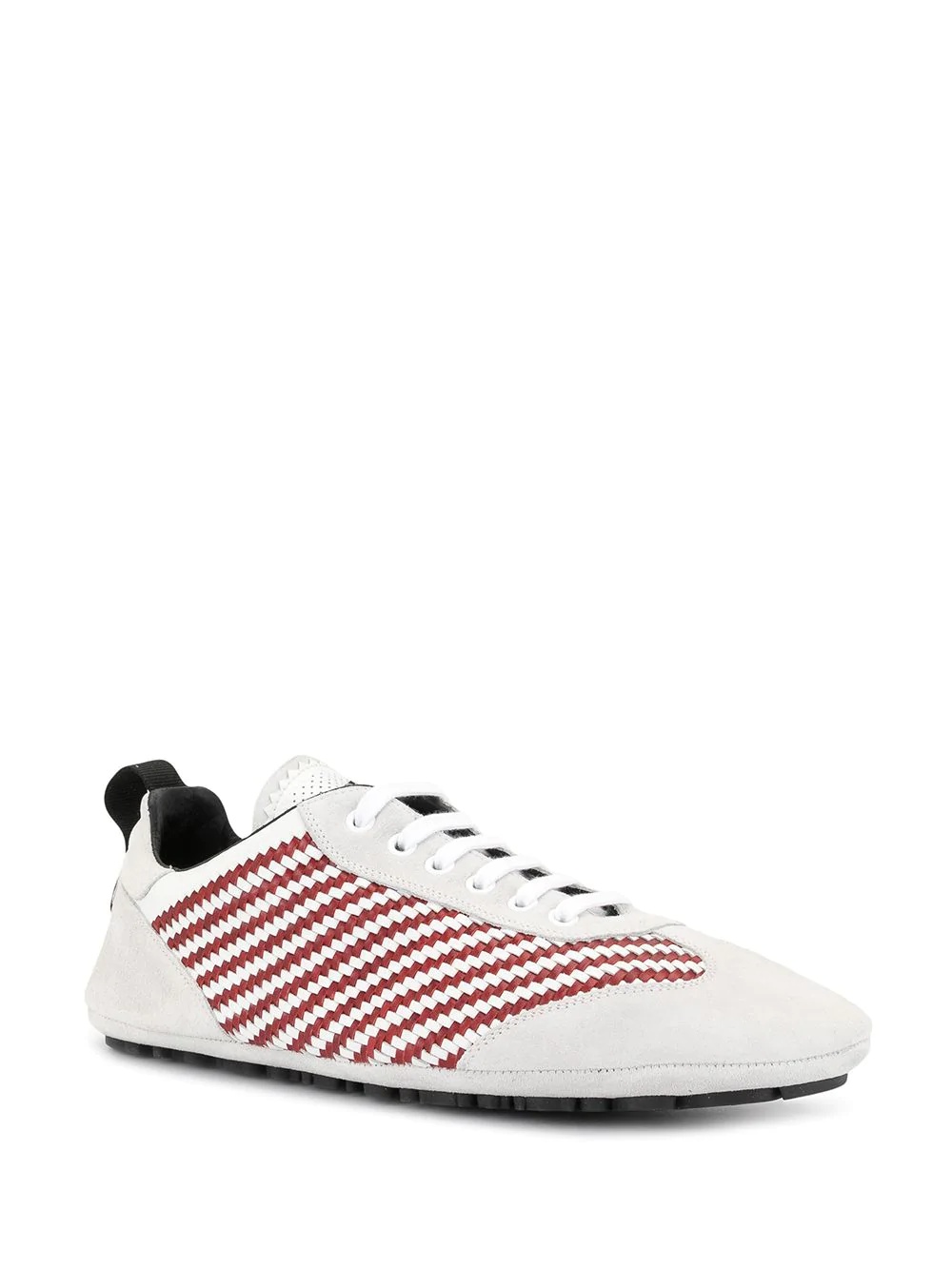 woven-detail low-top sneakers - 2