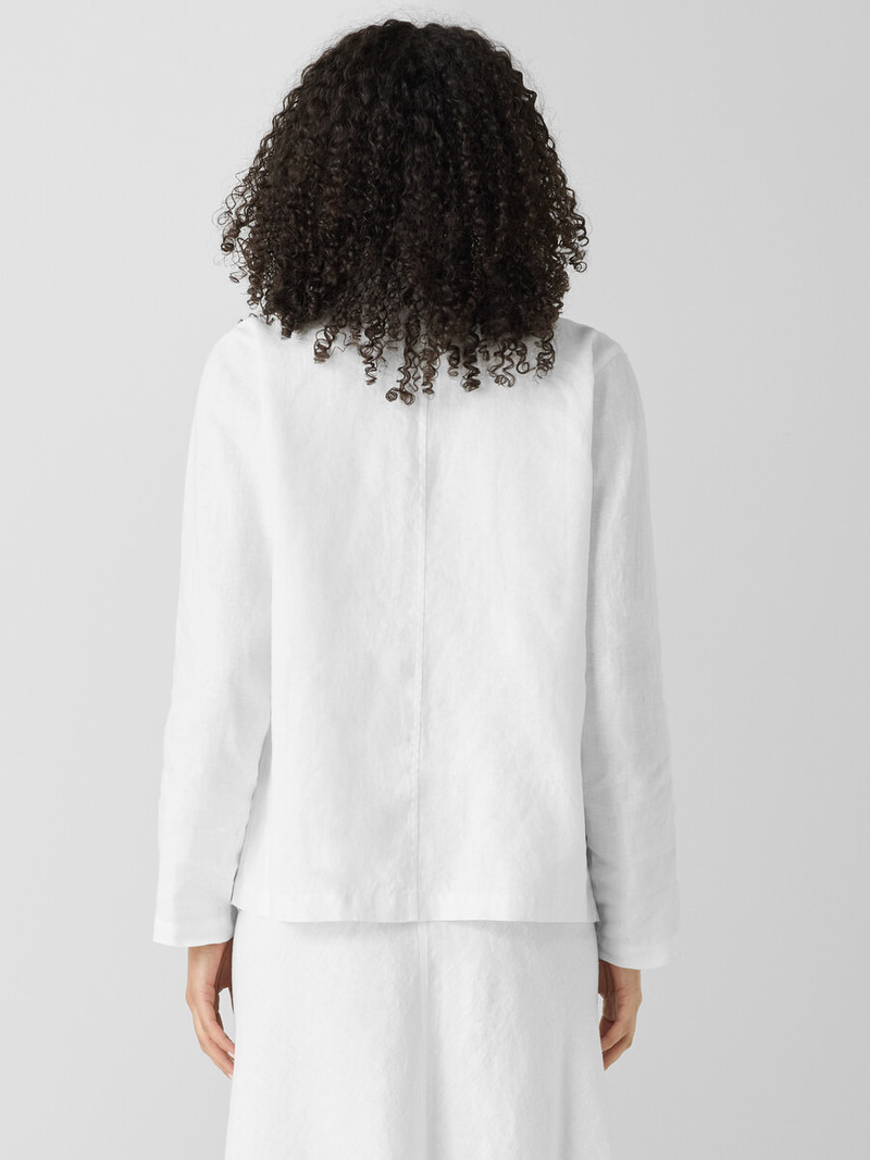Organic Linen High Collar Jacket 4