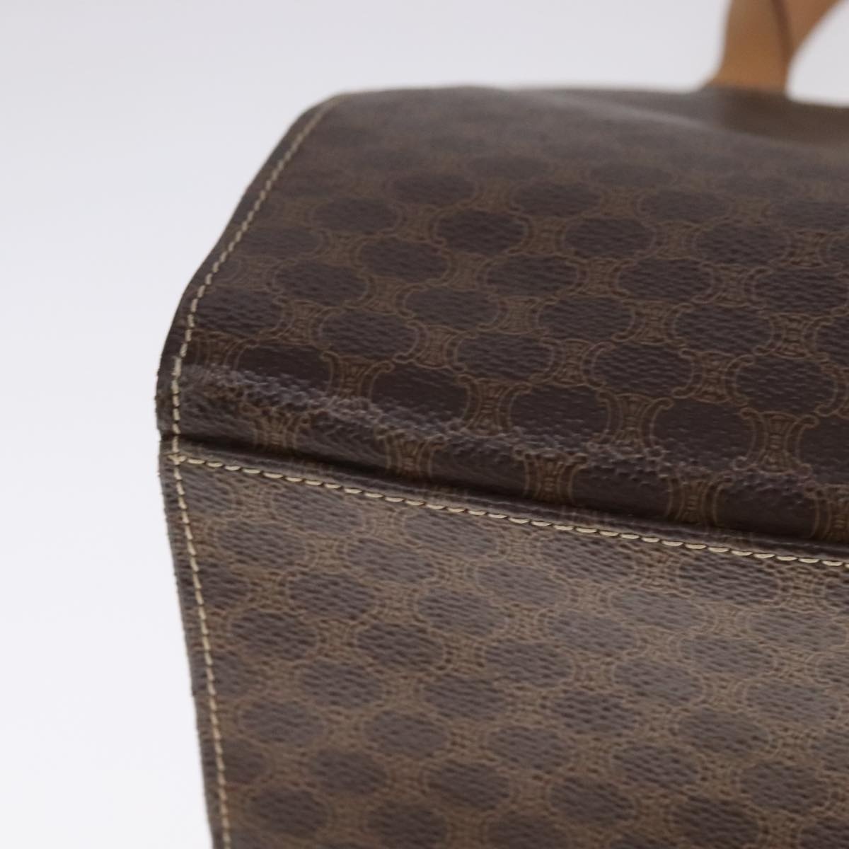 CELINE Macadam Canvas Hand Bag Pvc Leather Brown - 11