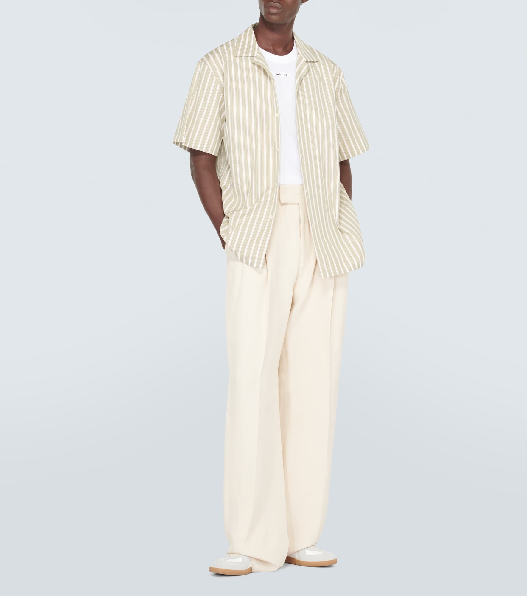 Striped cotton bowling shirt - 2