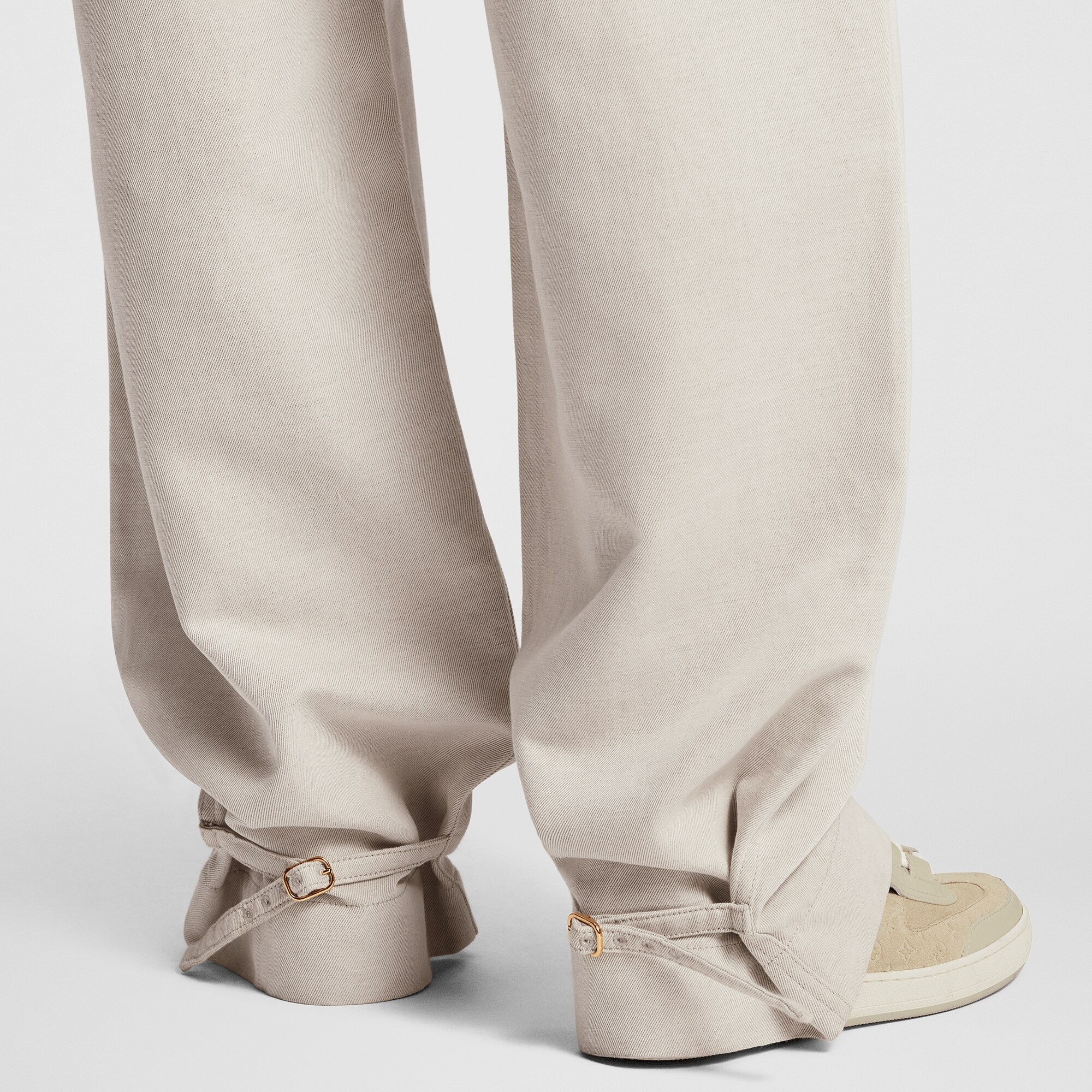 Belted Gabardine Pants - 2