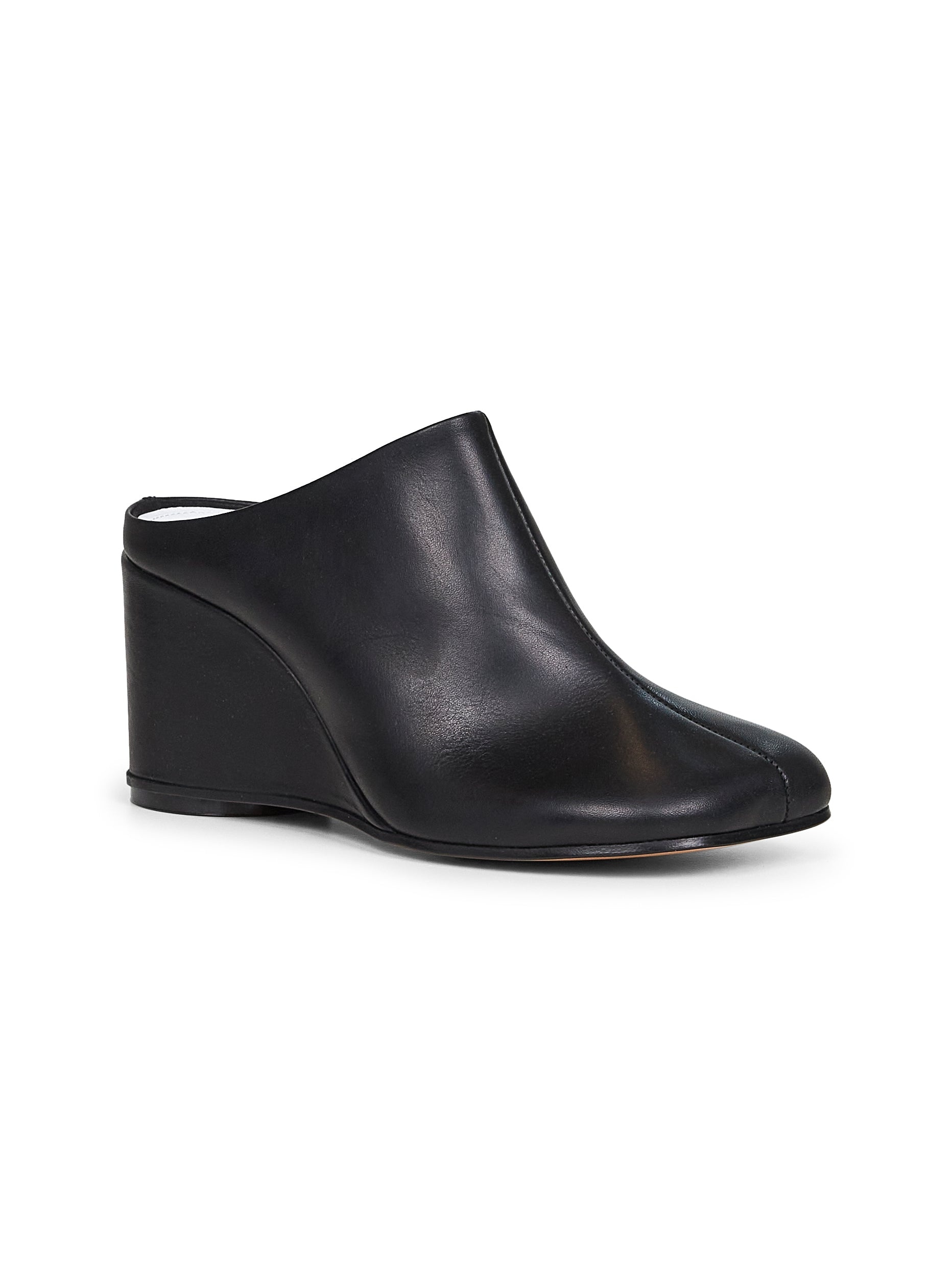 Black shiny leather Anatomic slippers - 2