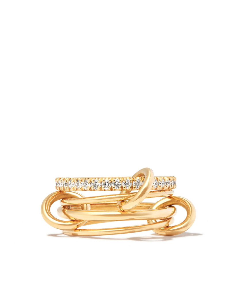 Spinelli Kilcollin 18K yellow gold Pisces diamond ring outlook