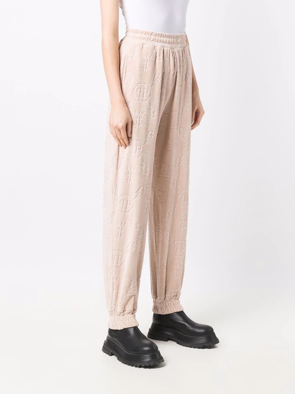 monogram elasticated-waist joggers - 3