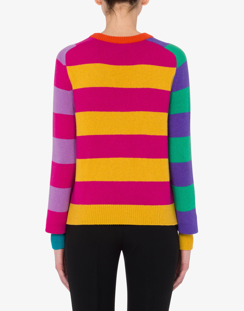 COLOUR BLOCK REGENERATED CASHMERE JUMPER 3