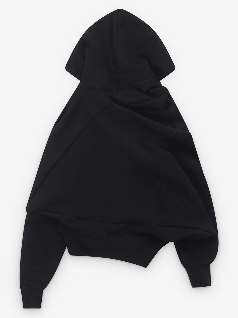 Junya Watanabe LADIES' HOODED T-SHIRT - BLACK outlook