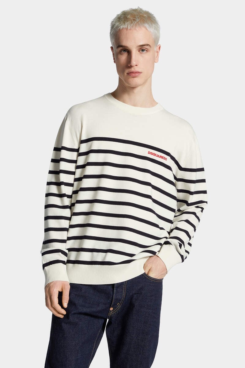 STRIPED KNIT SWEATER - 3