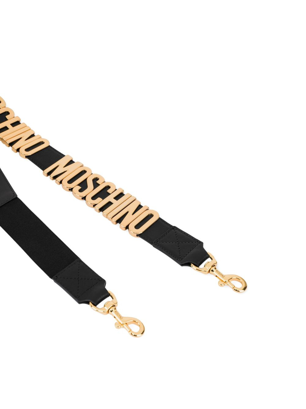 logo-plaque leather suspenders - 3