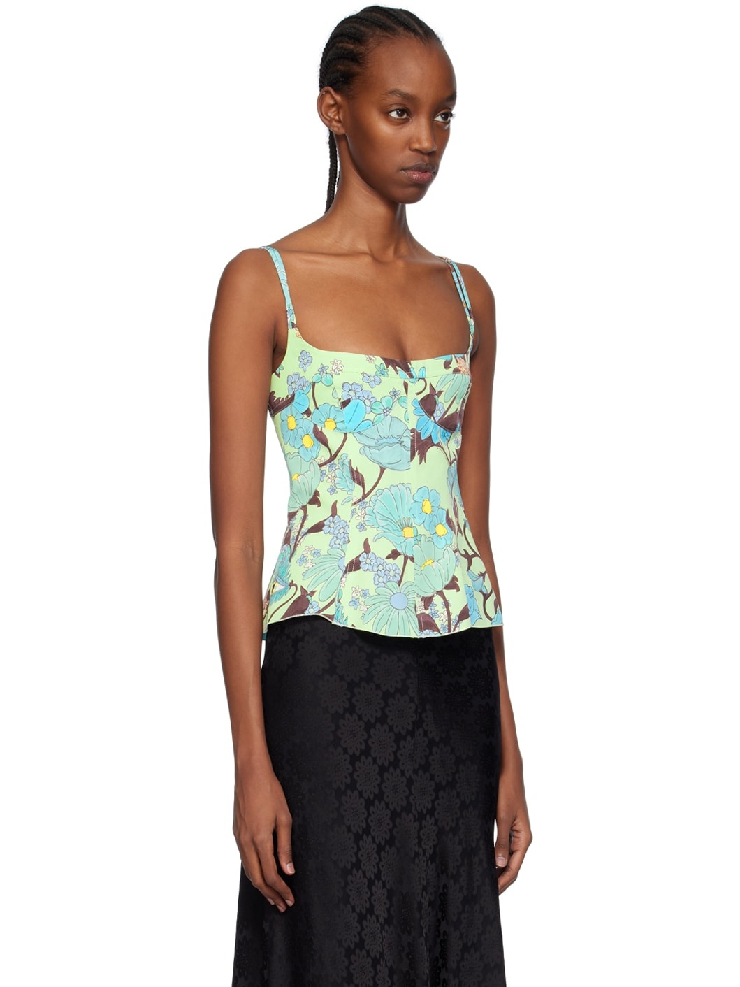 Green Printed Camisole - 2