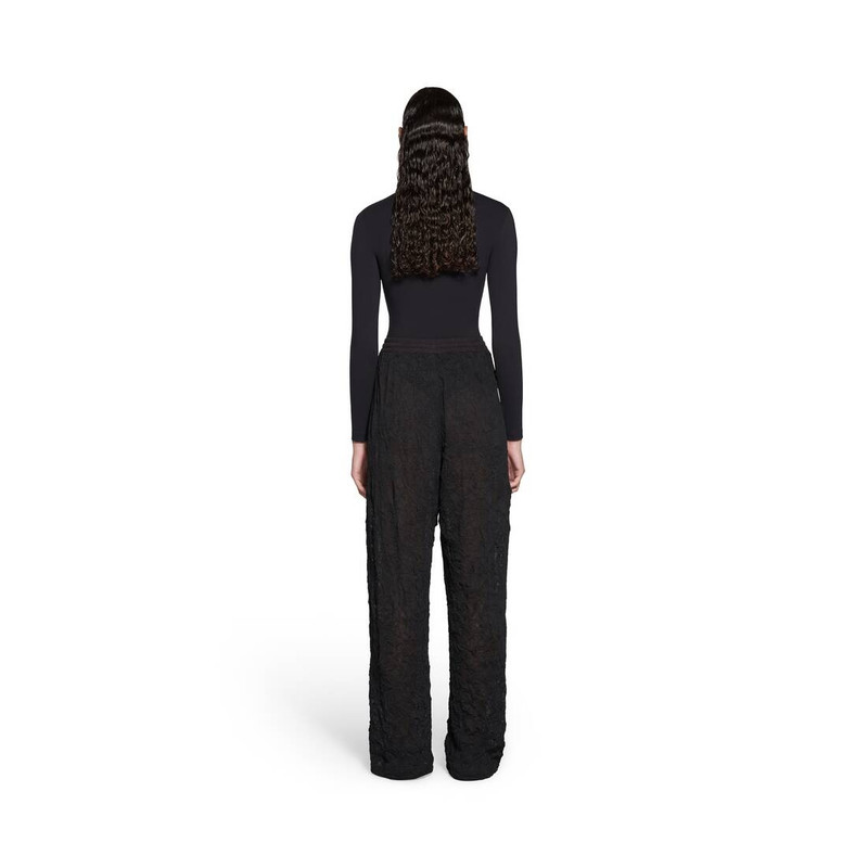 Mesh Baggy Sweatpants in Black 4