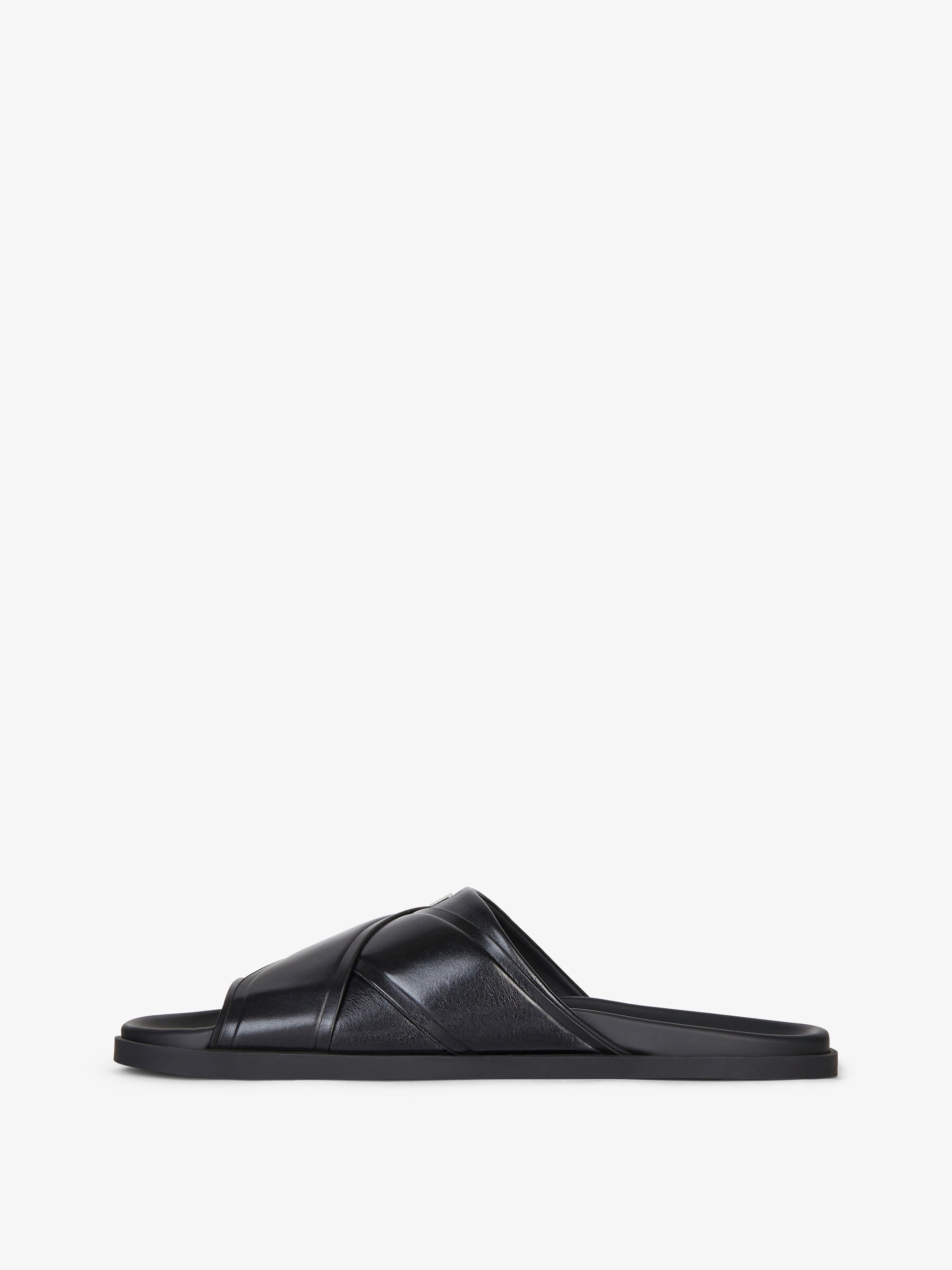 G PLAGE FLAT SANDALS IN LEATHER - 3