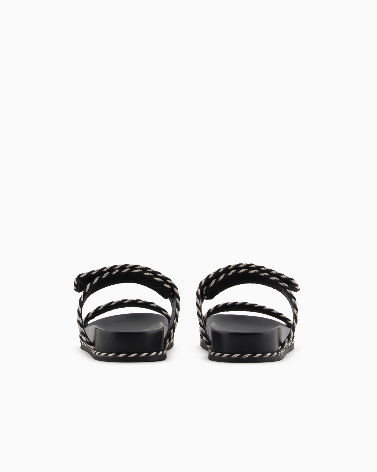 SANDALS WITH NAPPA-LEATHER STRAP AND TWO-TONE EDGES - 4