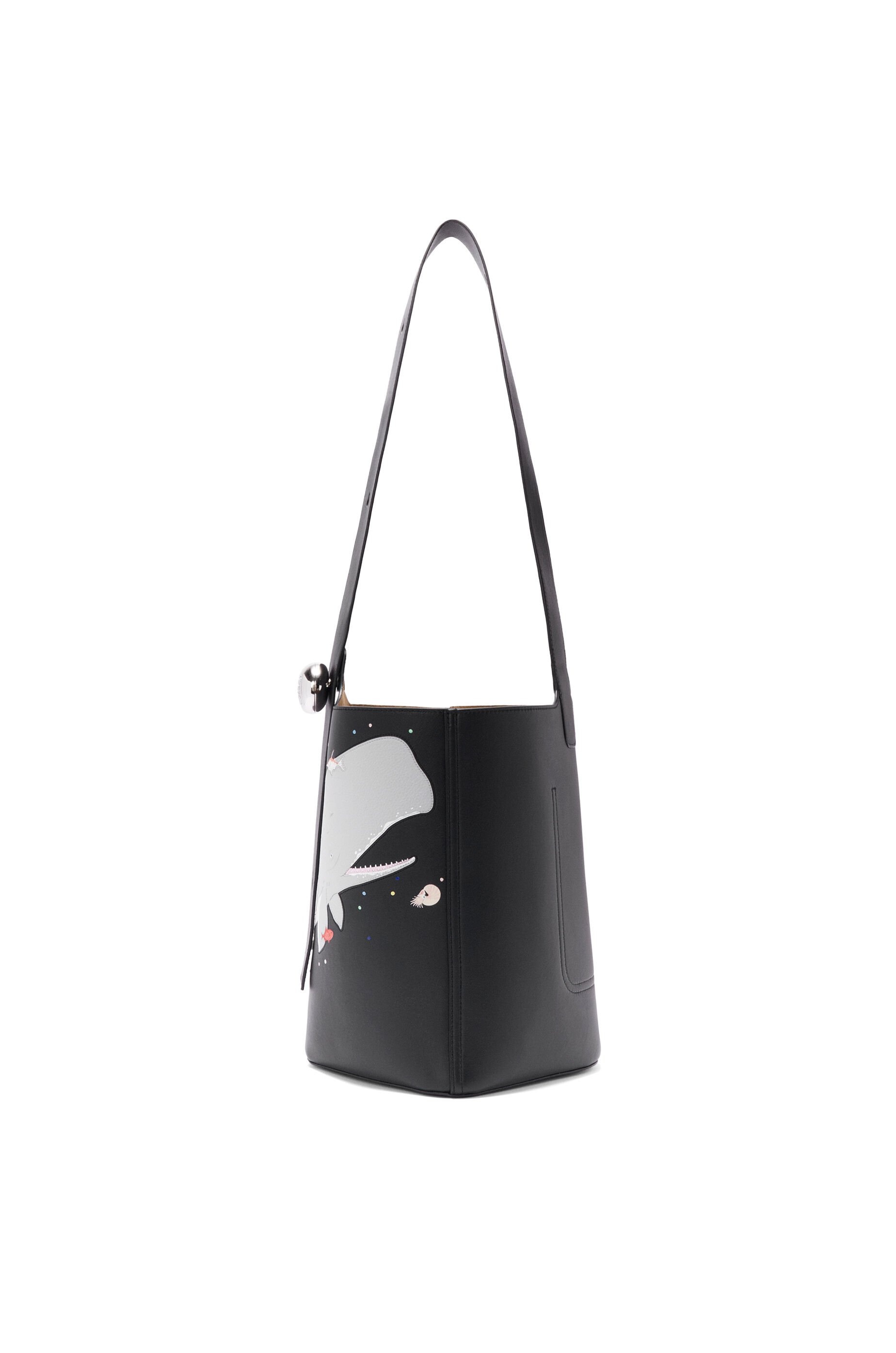 Whale medium Pebble bucket in nappa calfskin - 5