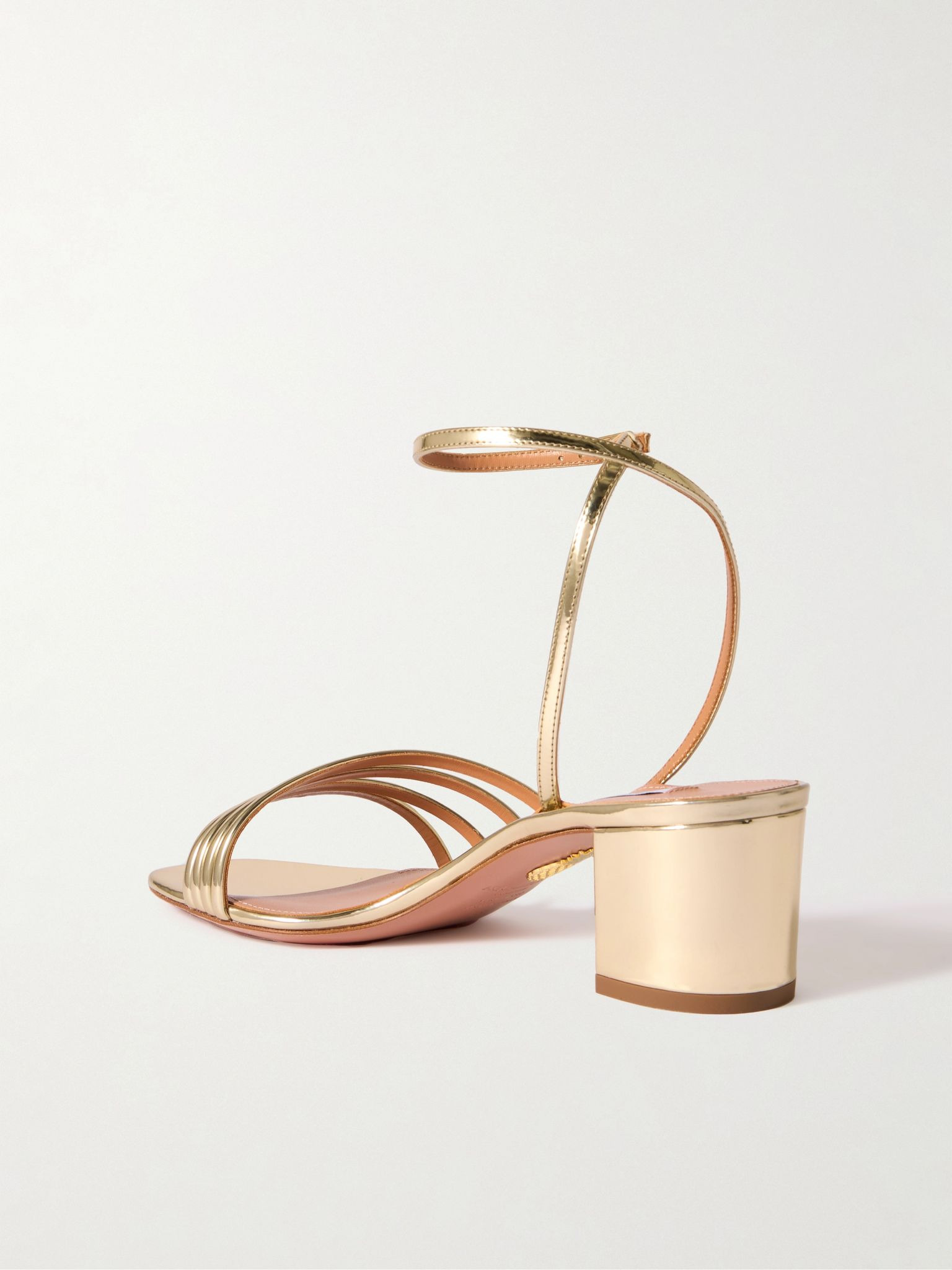 Latour 50mm metallic leather sandals Gold - 3