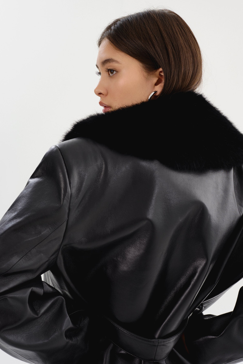 SARITA | Recycled Leather Maxi Coat 14