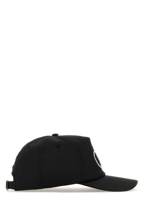 Black polyester blend baseball cap - 2