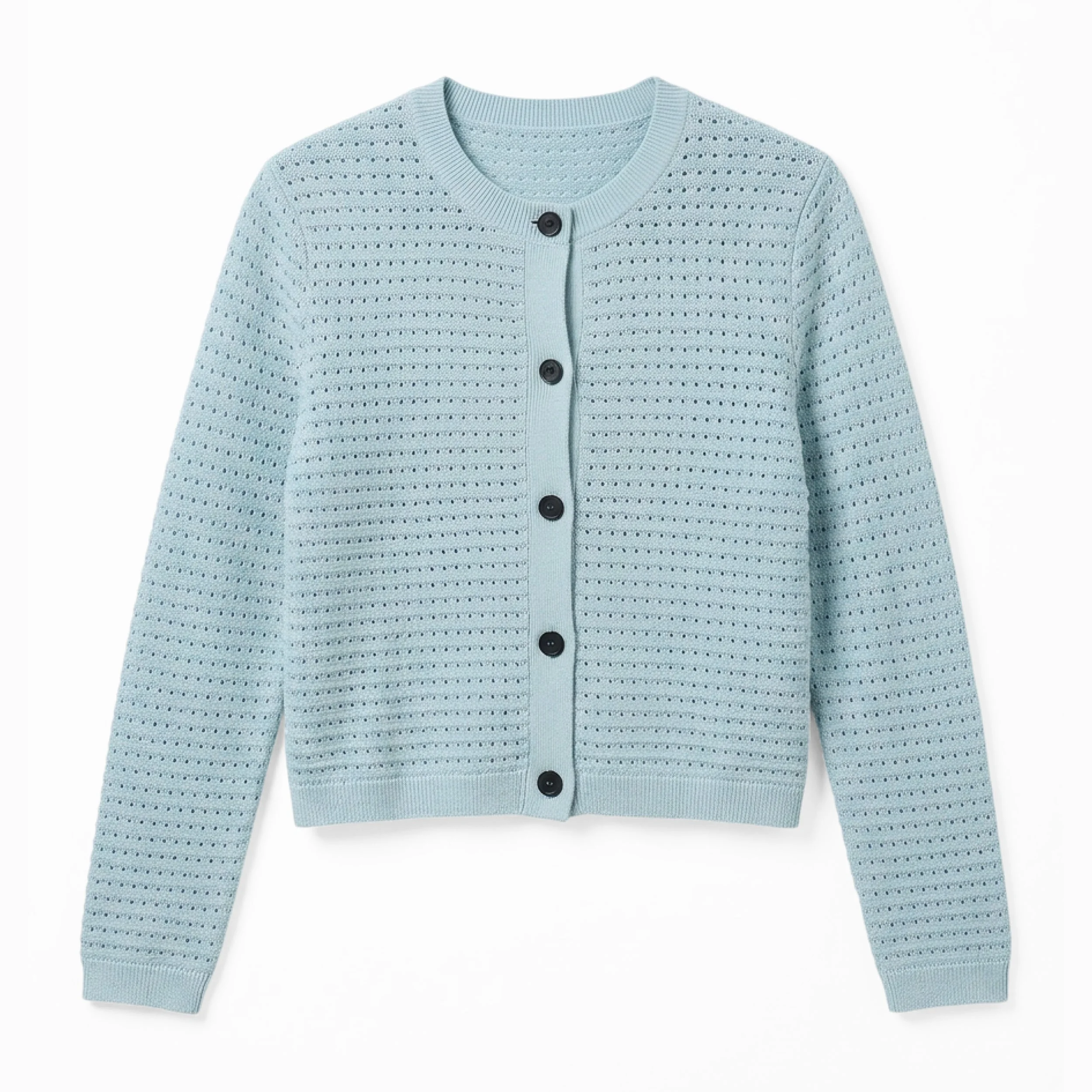 Zosia Classic Cardigan - Eyelet Knit - 1