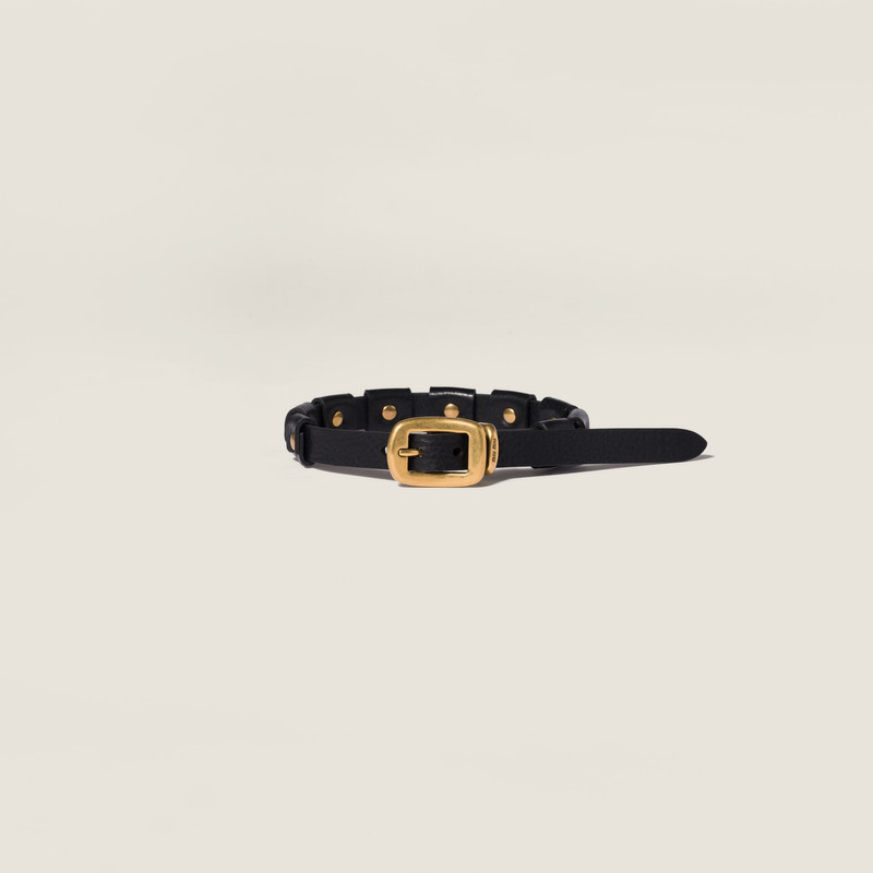 Miu Miu Leather bracelet with buckle outlook
