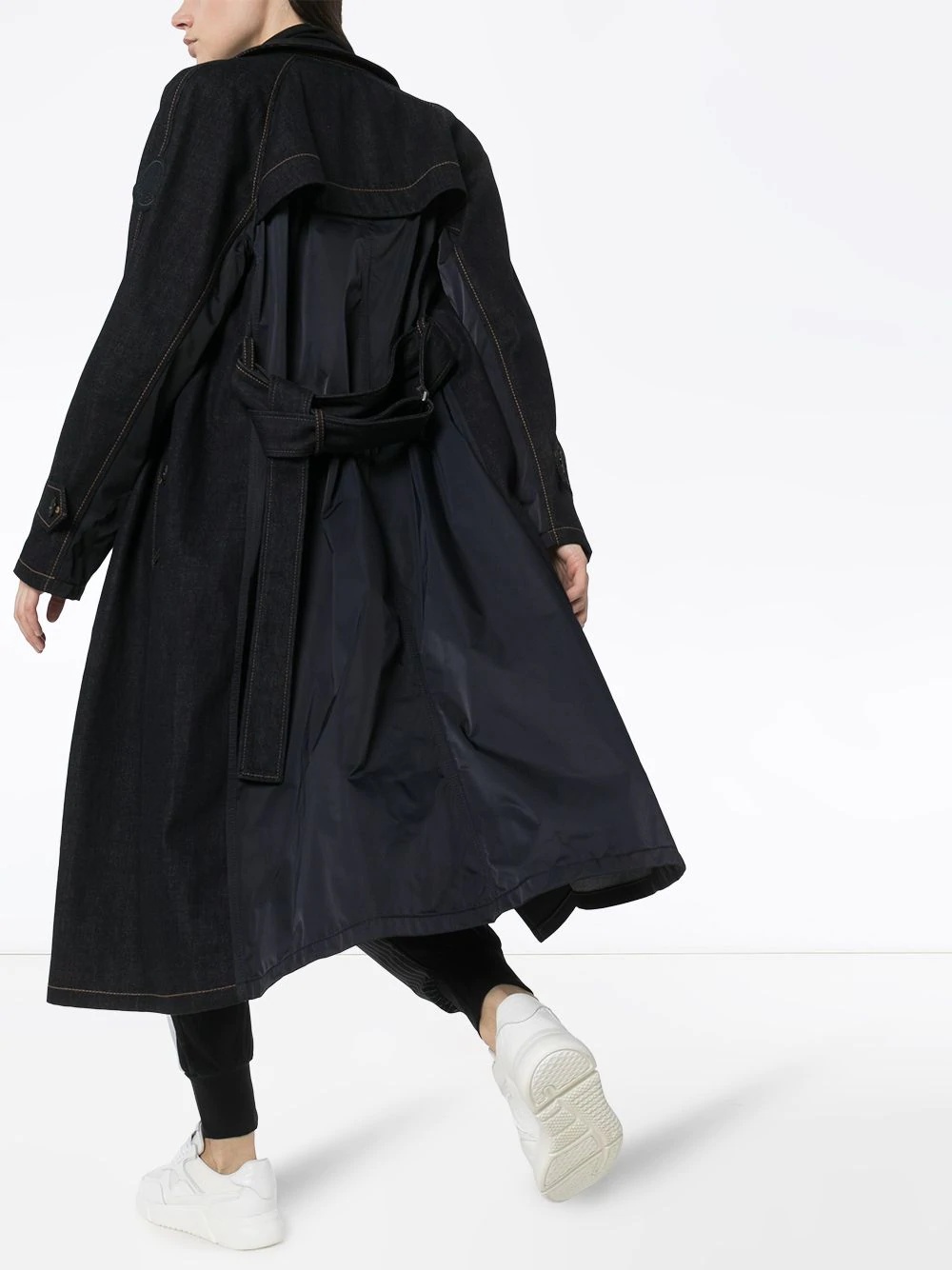 Pistache denim trench coat - 2