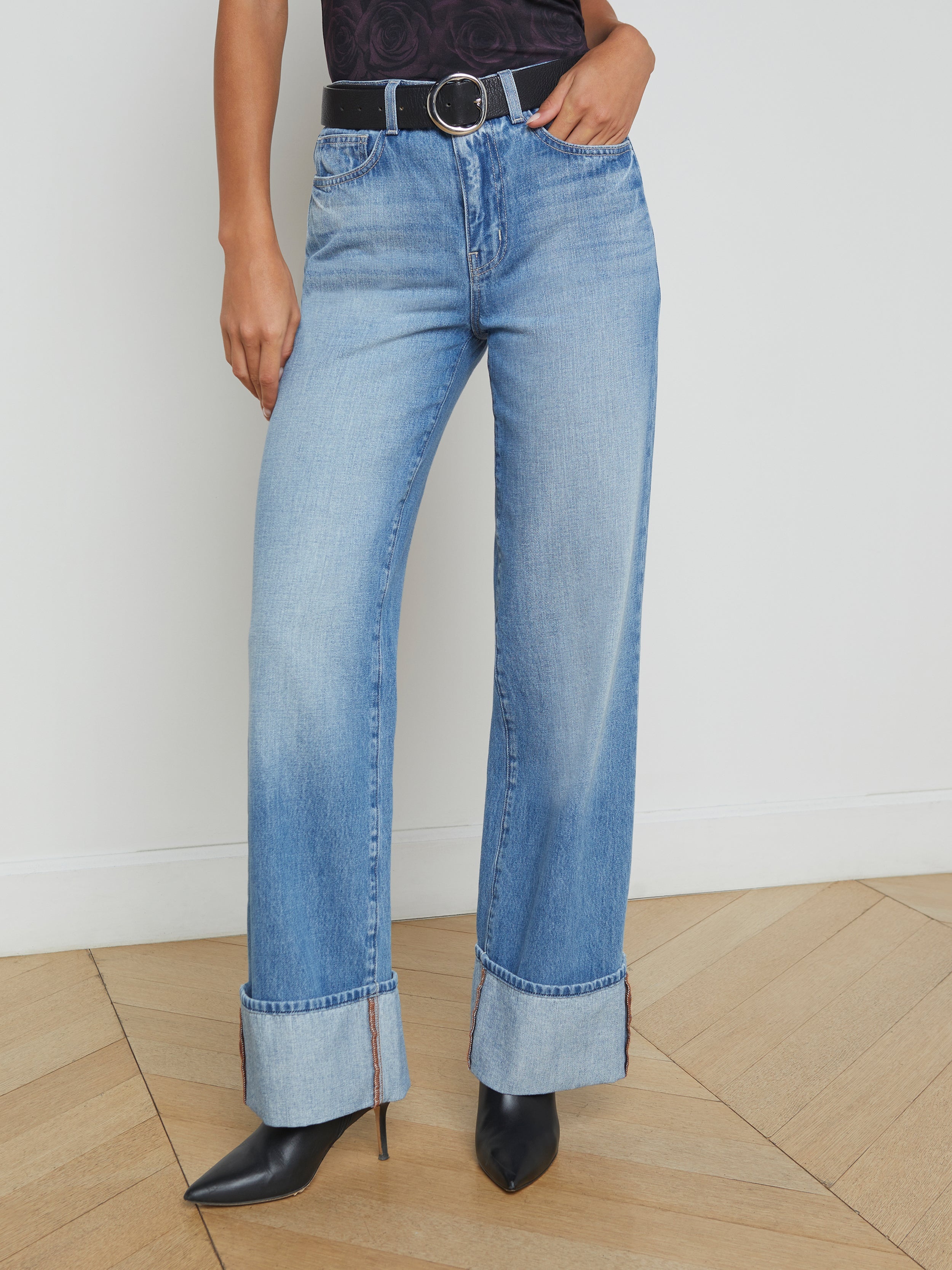 Miley Cuffed Wide-Leg Jean - 3