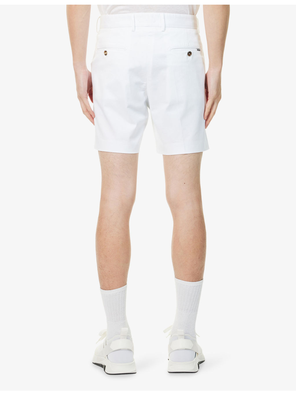 Tailored Straight-Leg Stretch-Cotton Shorts - 4