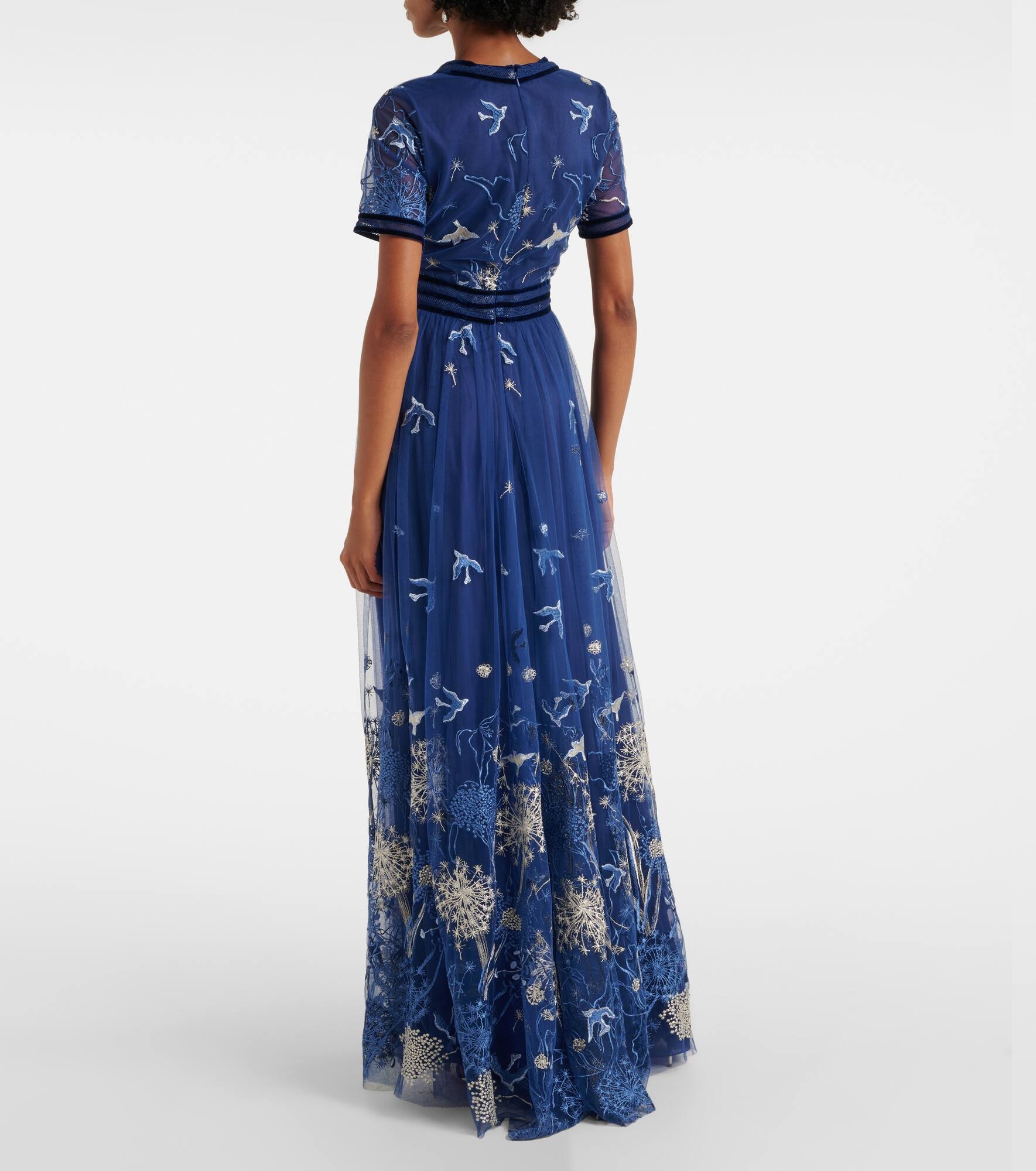 Floral embroidered gown - 3