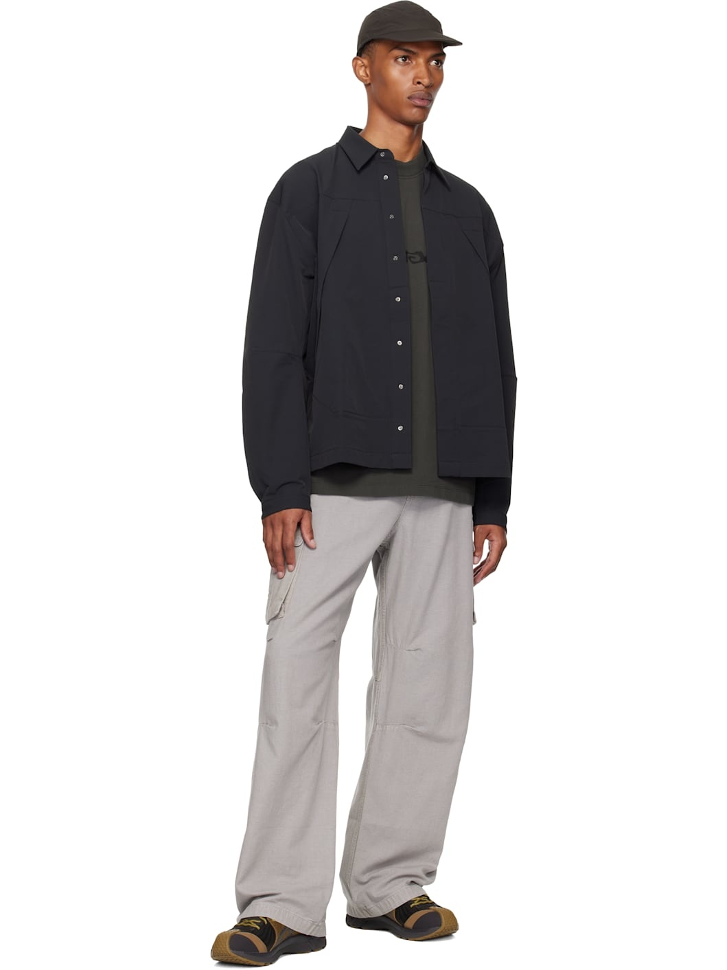 Black Utility Overshirt - 4