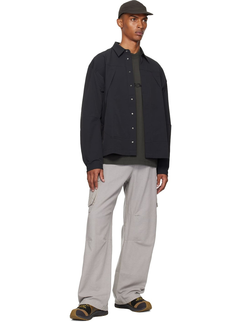 ROA Black Utility Overshirt outlook
