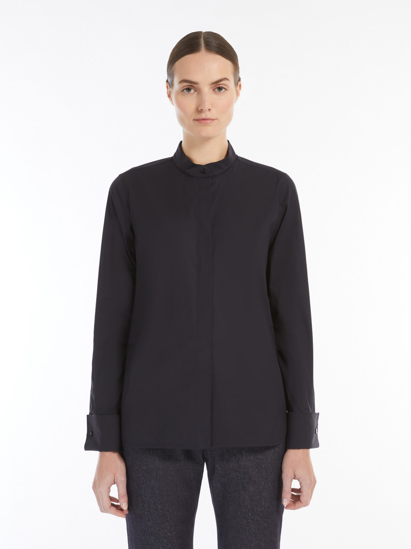 ARDUINO1234 Mandarin-collar cotton shirt 3