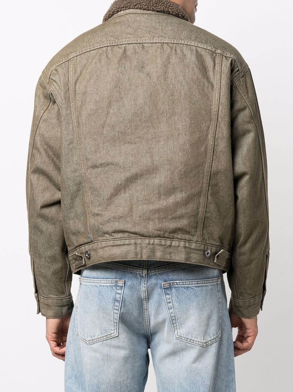 button-down denim jacket - 4