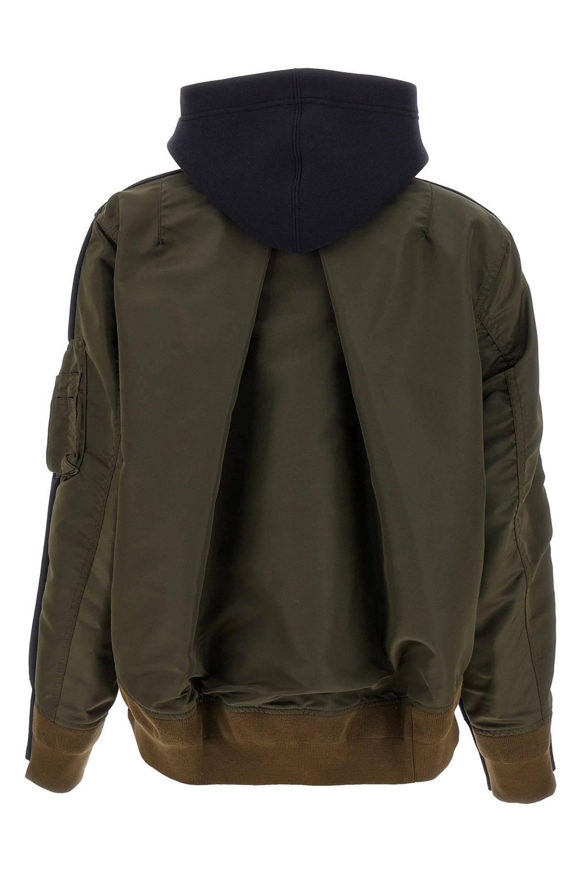 'Sponge' and nylon hoodie - 2