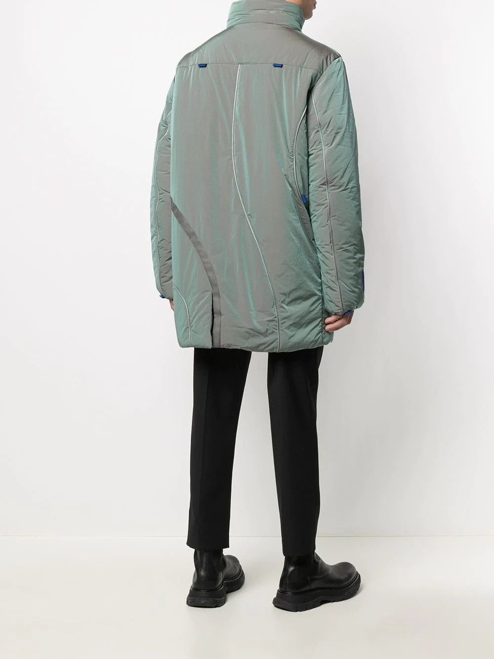 iridescent padded coat - 6