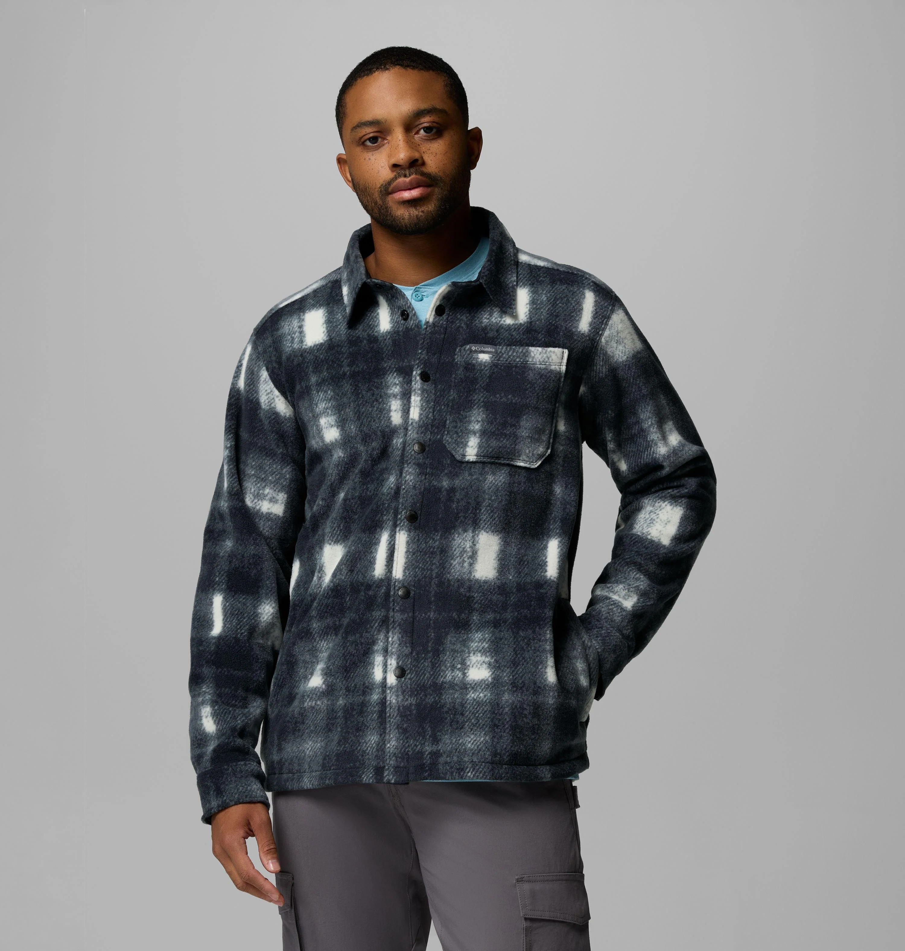 Men's Steens Mountain Printed Fleece Shirt Jacket II - 1