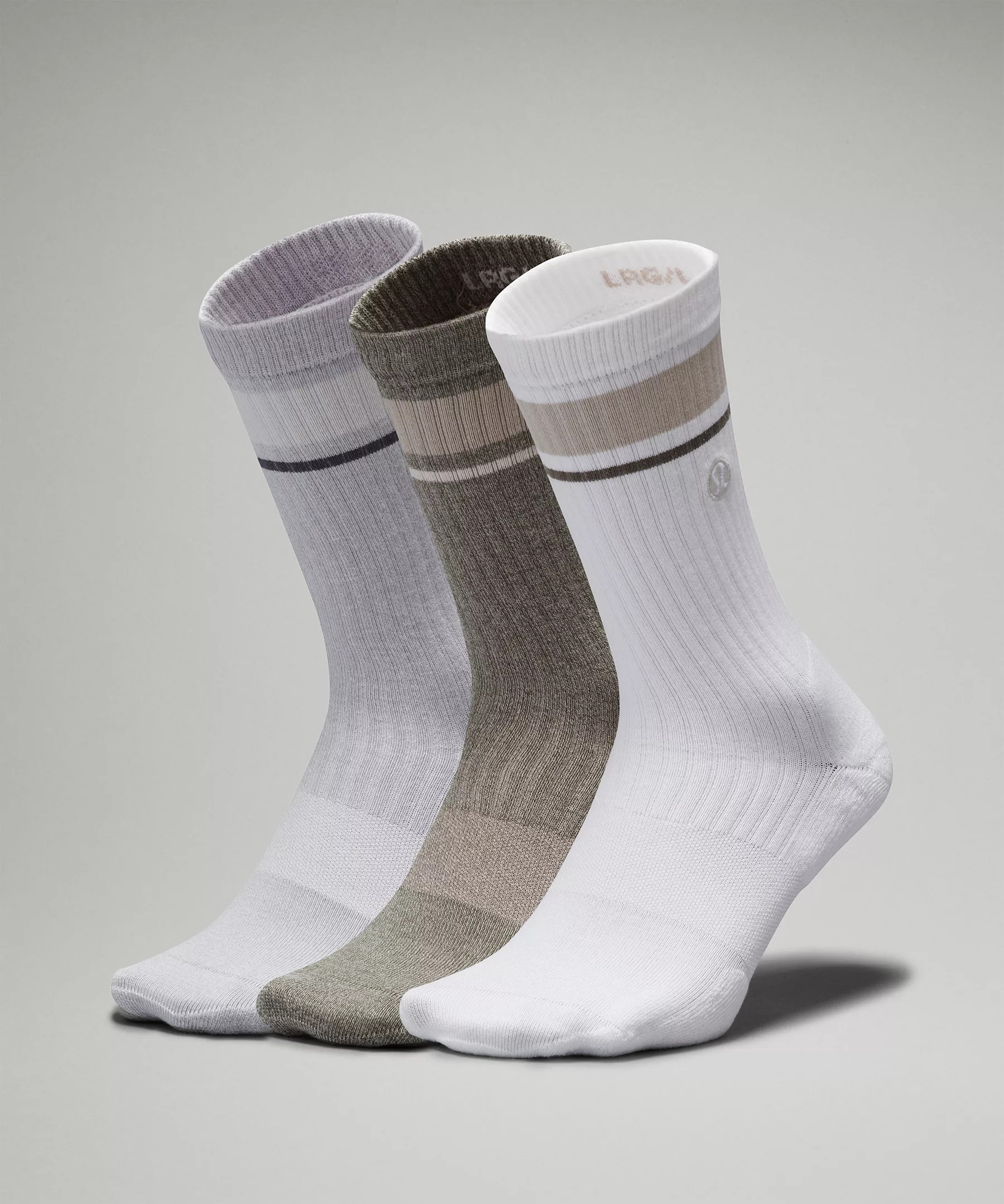 Men's Daily Stride Ribbed Comfort Crew Socks *3 Pack - 1