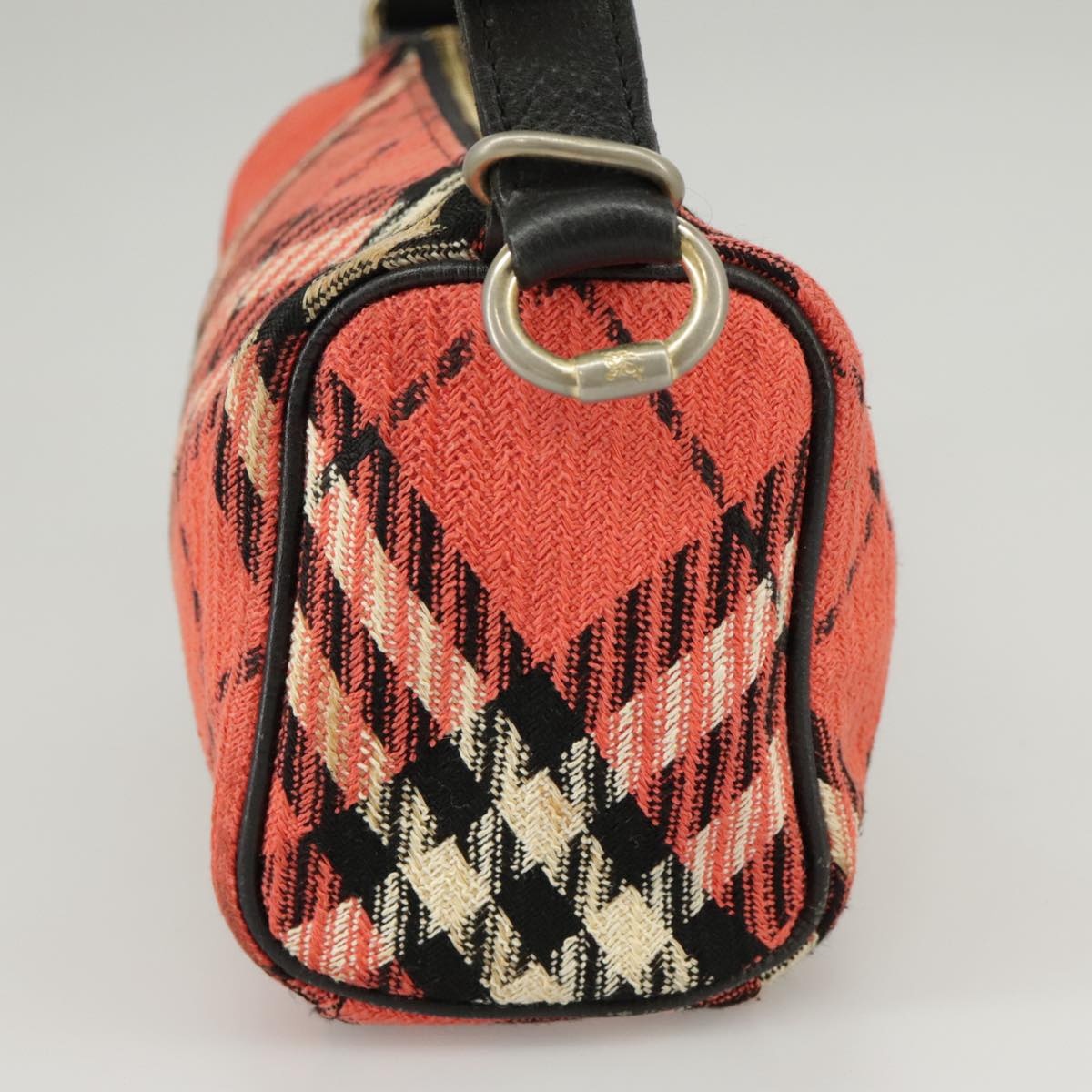 Burberry Nova Check Blue Label Hand Bag Canvas Red - 5