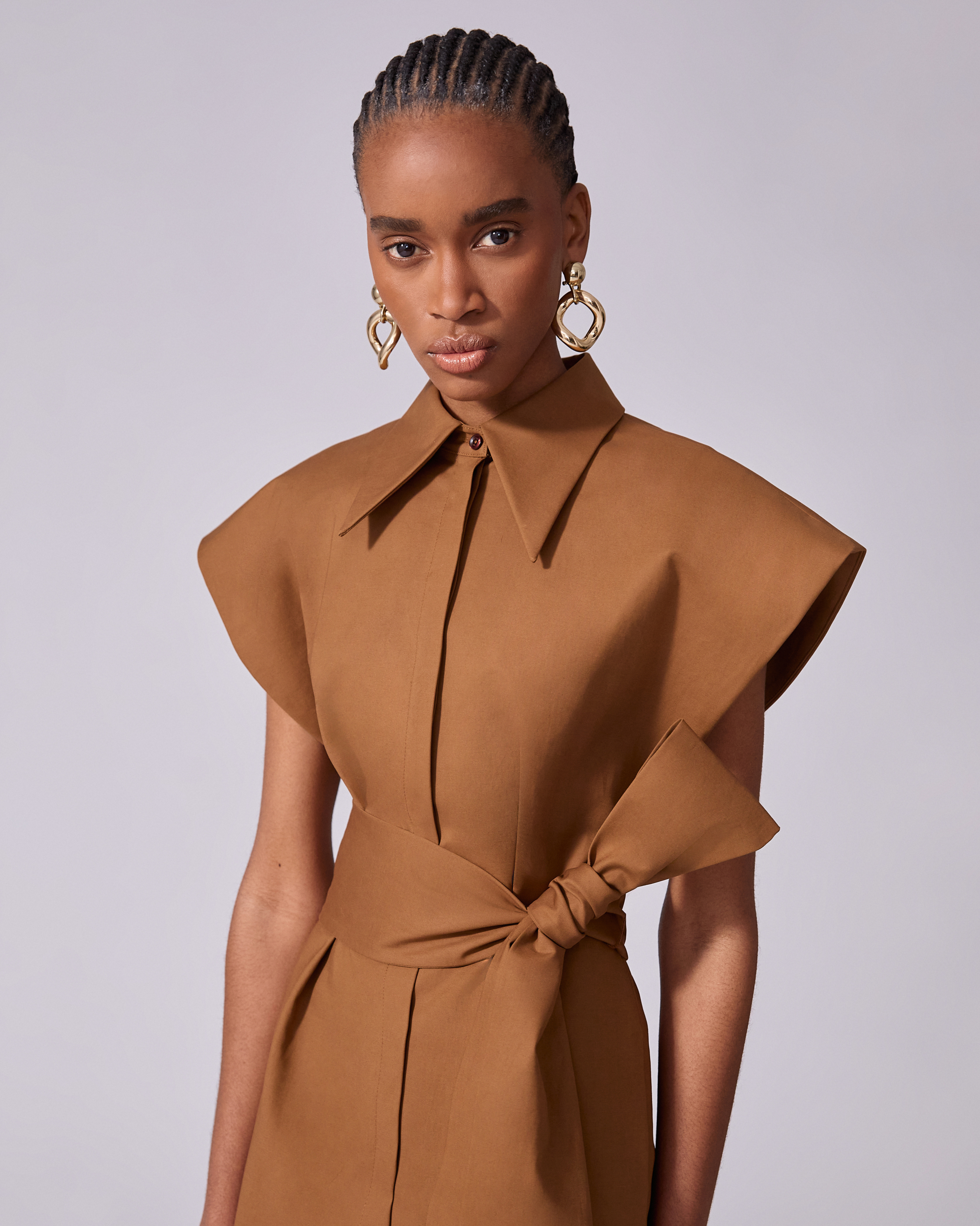 Cap-Sleeve Column Dress - 4