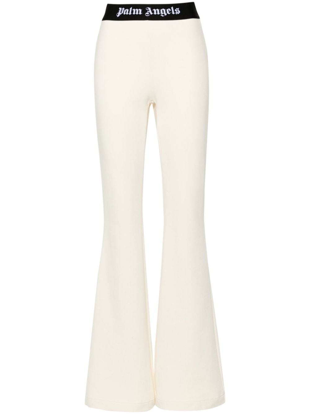 logo-tape flared track pants - 1