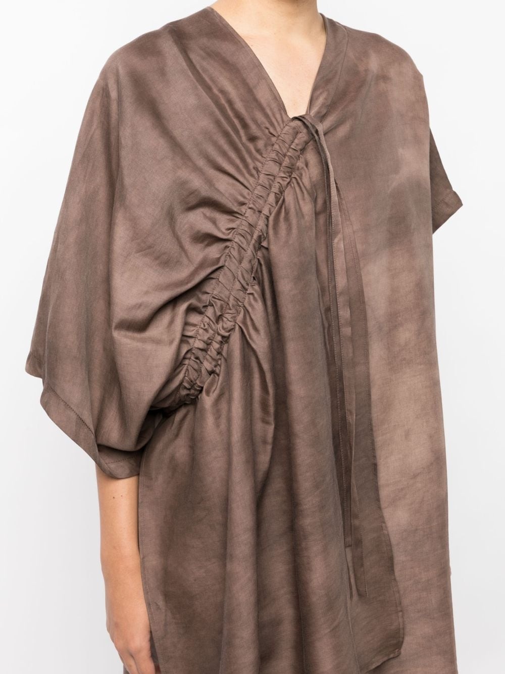 asymmetric drawstring T-shirt - 5