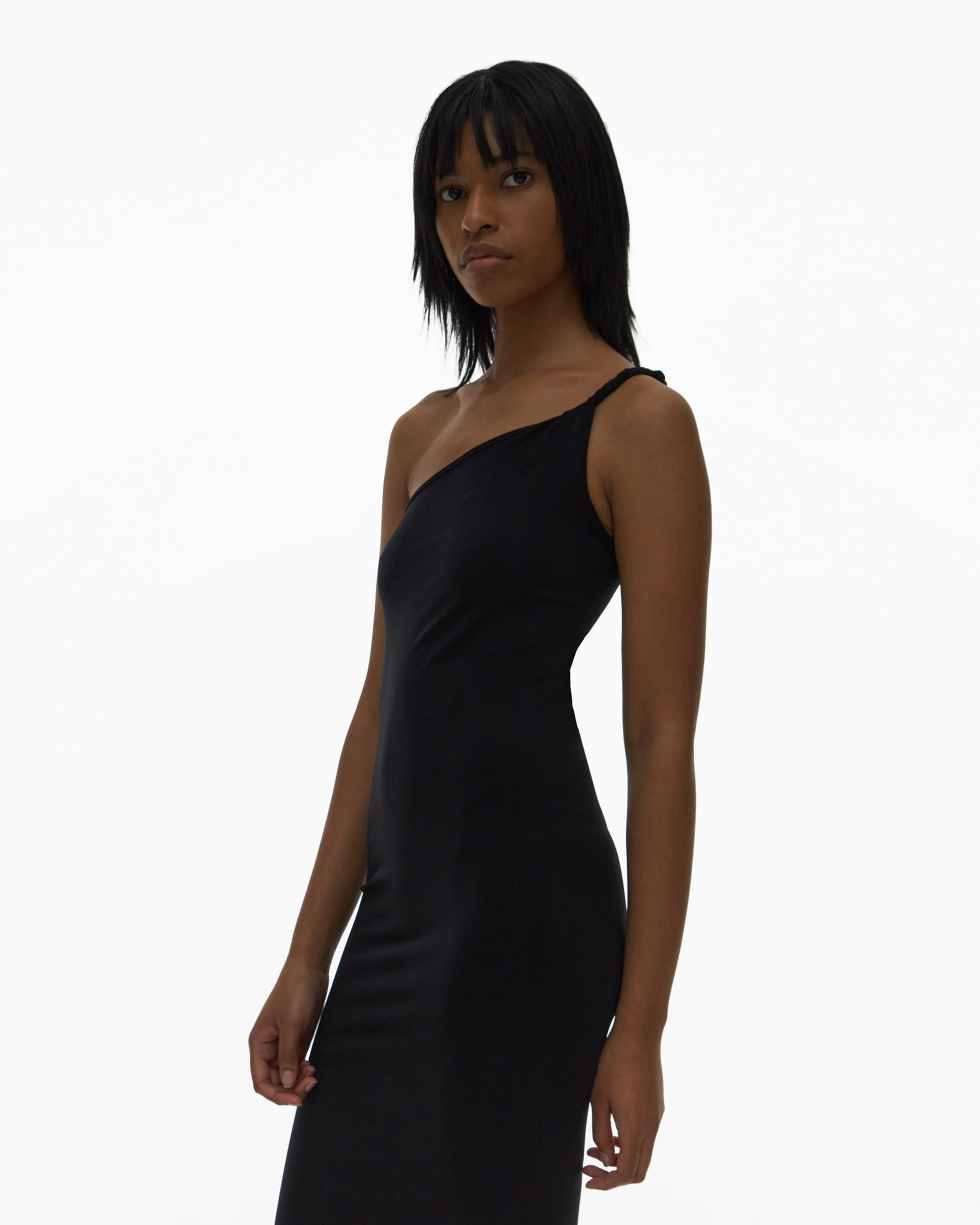 TWISTED ONE-SHOULDER DRESS - 5