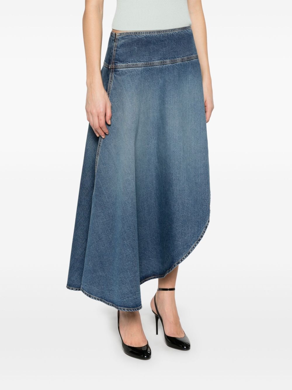 asymmetric midi skirt - 3