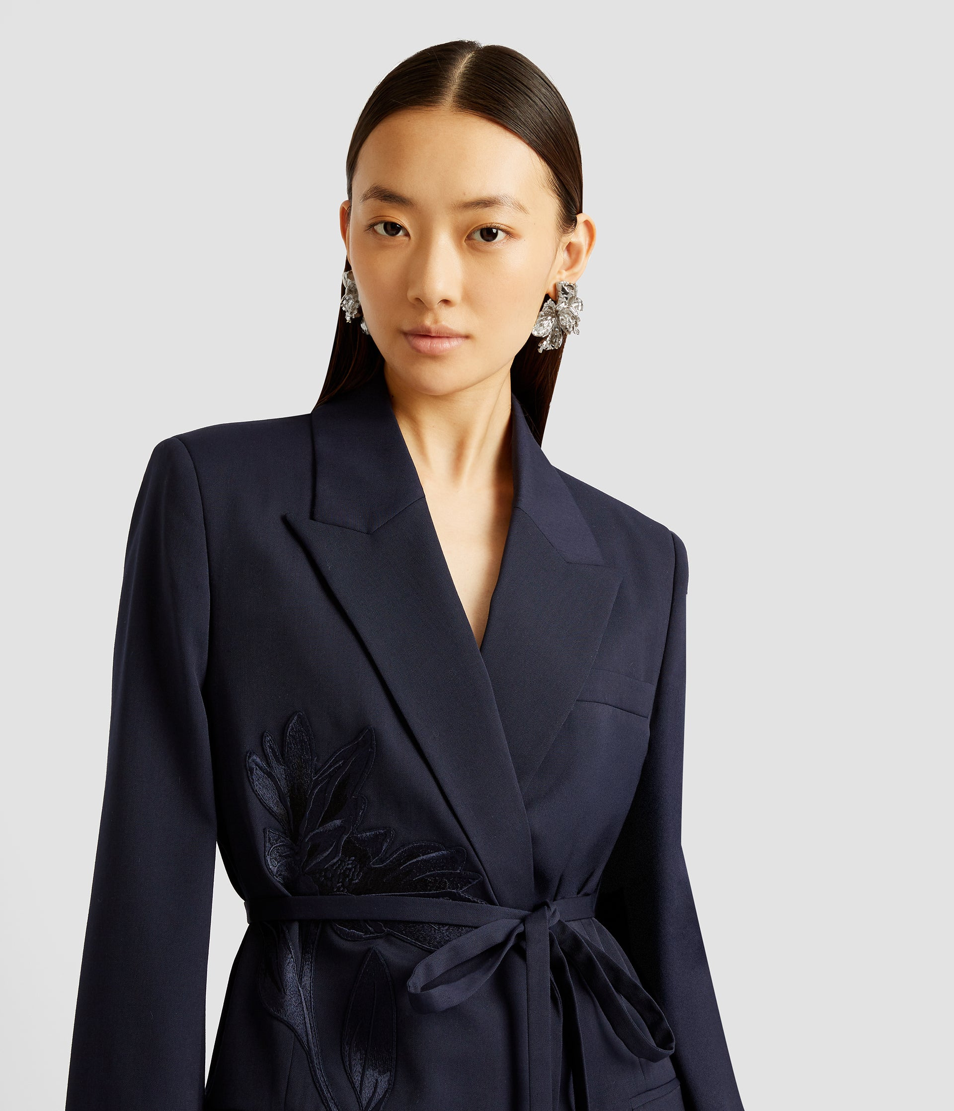 DOUBLE BREASTED BELTED BLAZER - 4