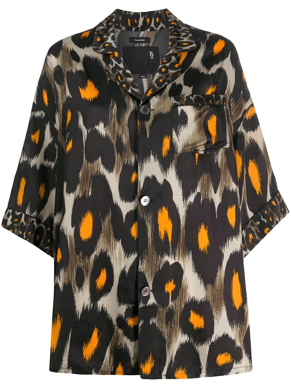 leopard-print loose-fit shirt - 1