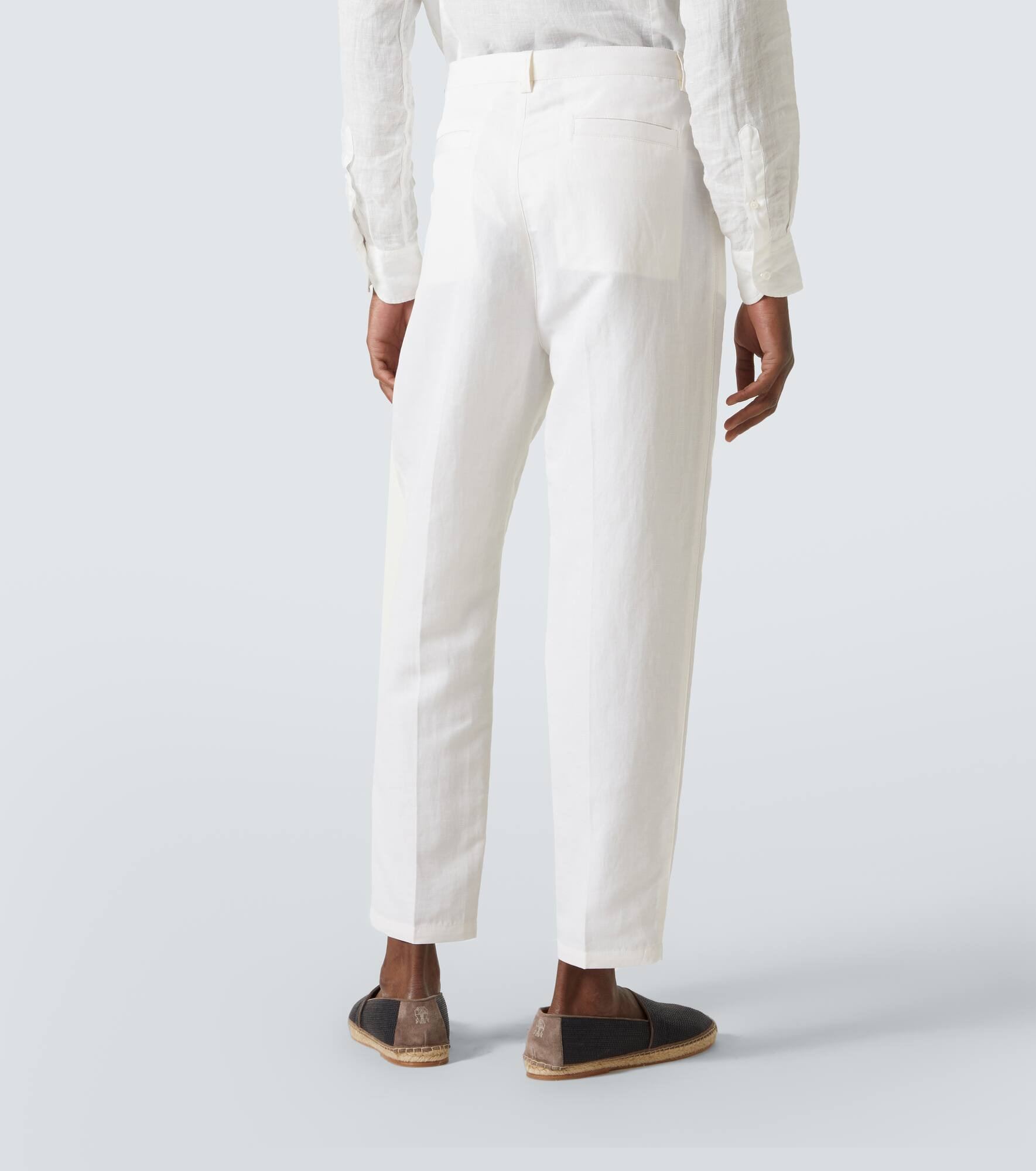 Cotton and linen chinos - 4