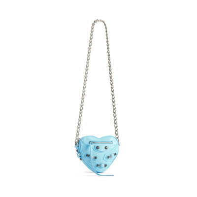 BALENCIAGA Women's Le Cagole Heart Mini Bag  in Blue outlook