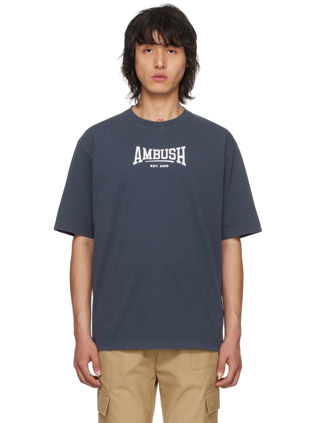 ★AMBUSH★ Layered Crewneck Logo Overfit T-Shirt Navy 121153 AMBUSH(アンブッシュ) 通販サイト 【LAYERED CREWNECK】