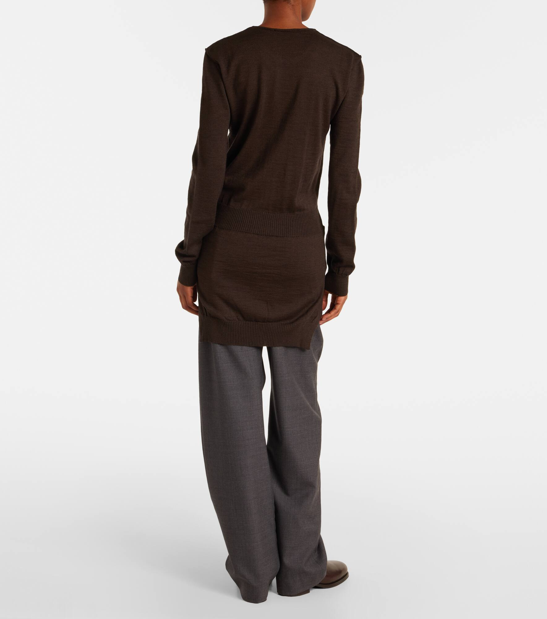 Trompe l'oeil wool-blend sweater - 3