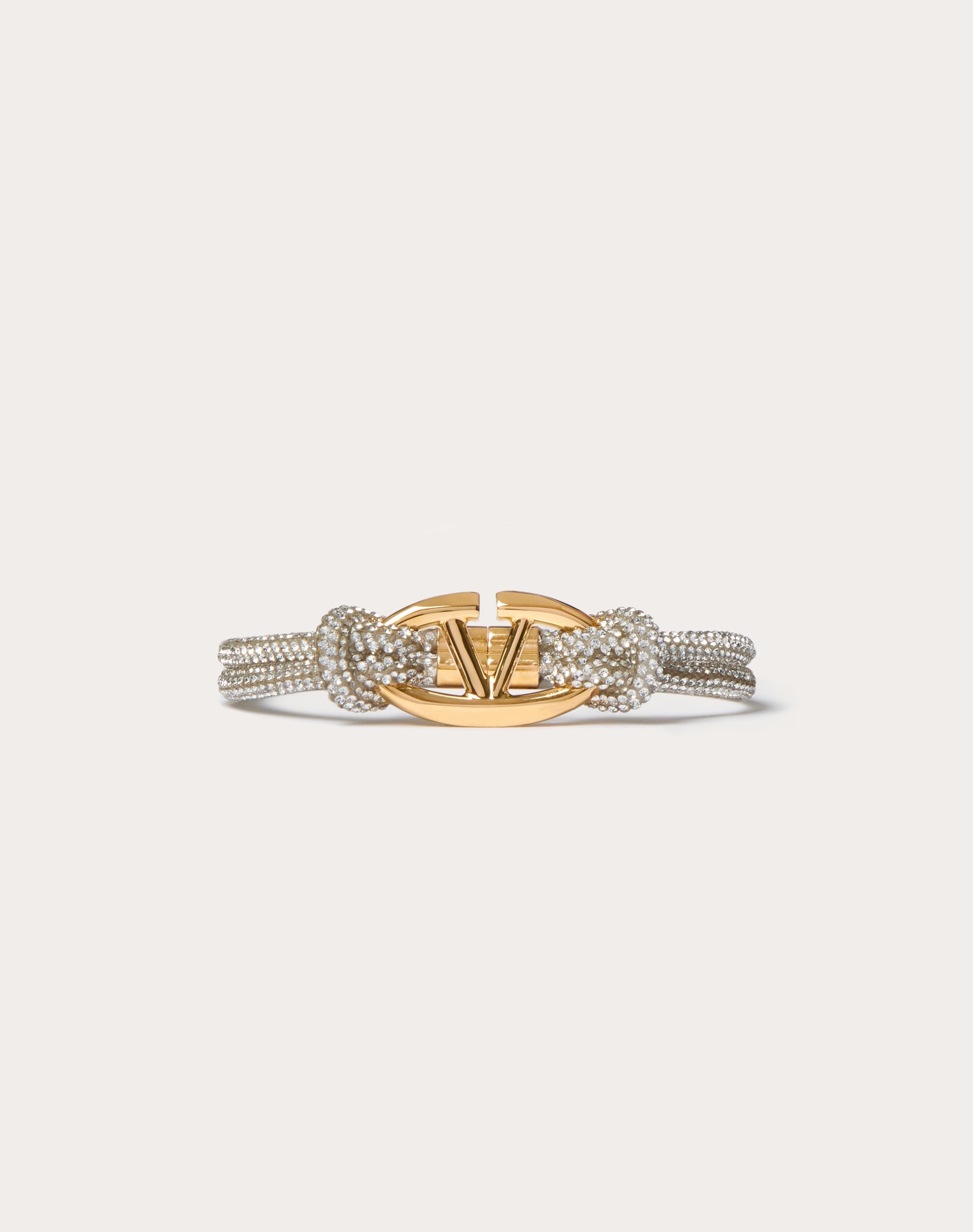 THE BOLD EDITION VLOGO ROPE, RHINESTONE AND METAL BRACELET - 1