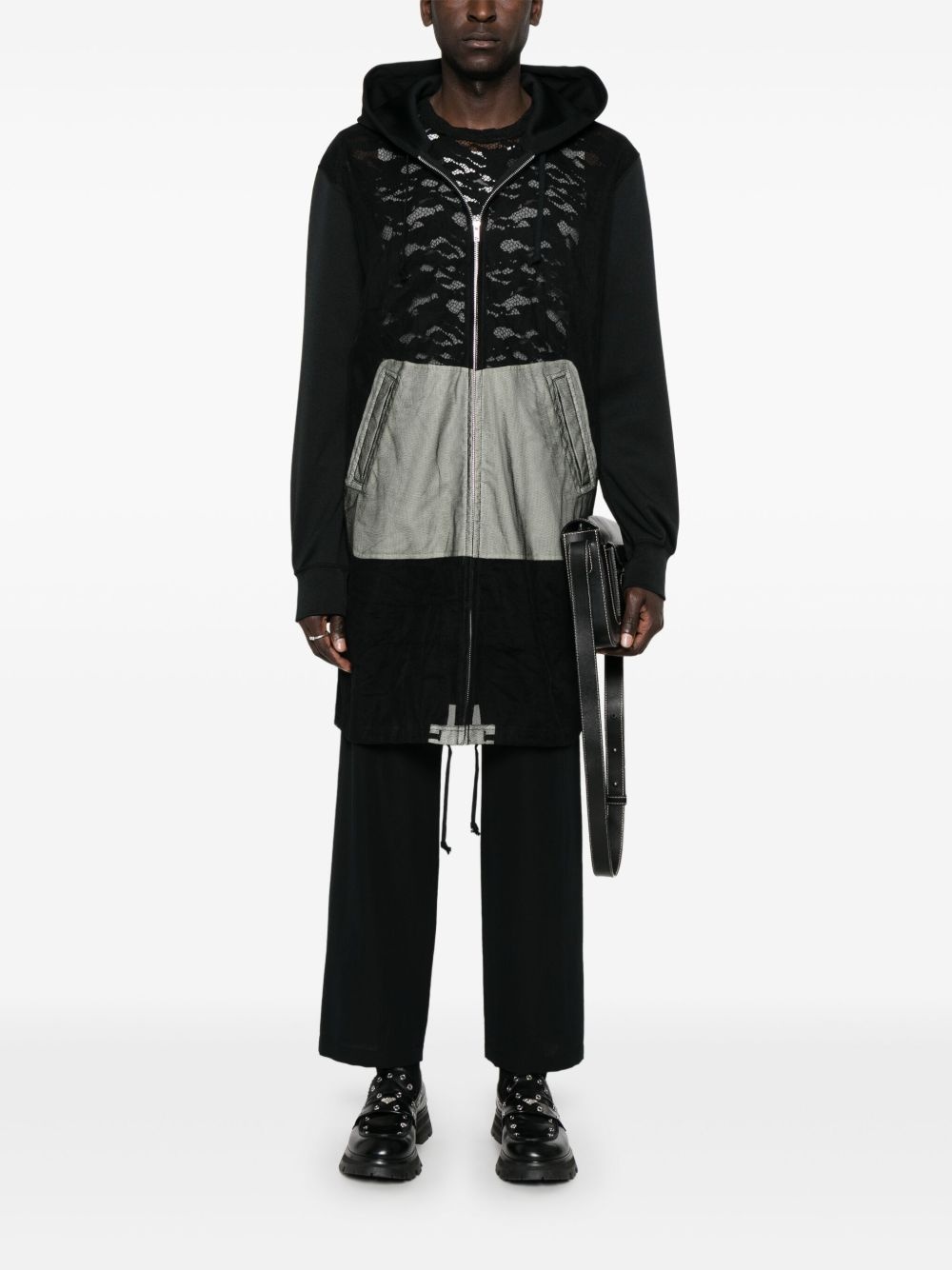 lace-detailing jacket - 2