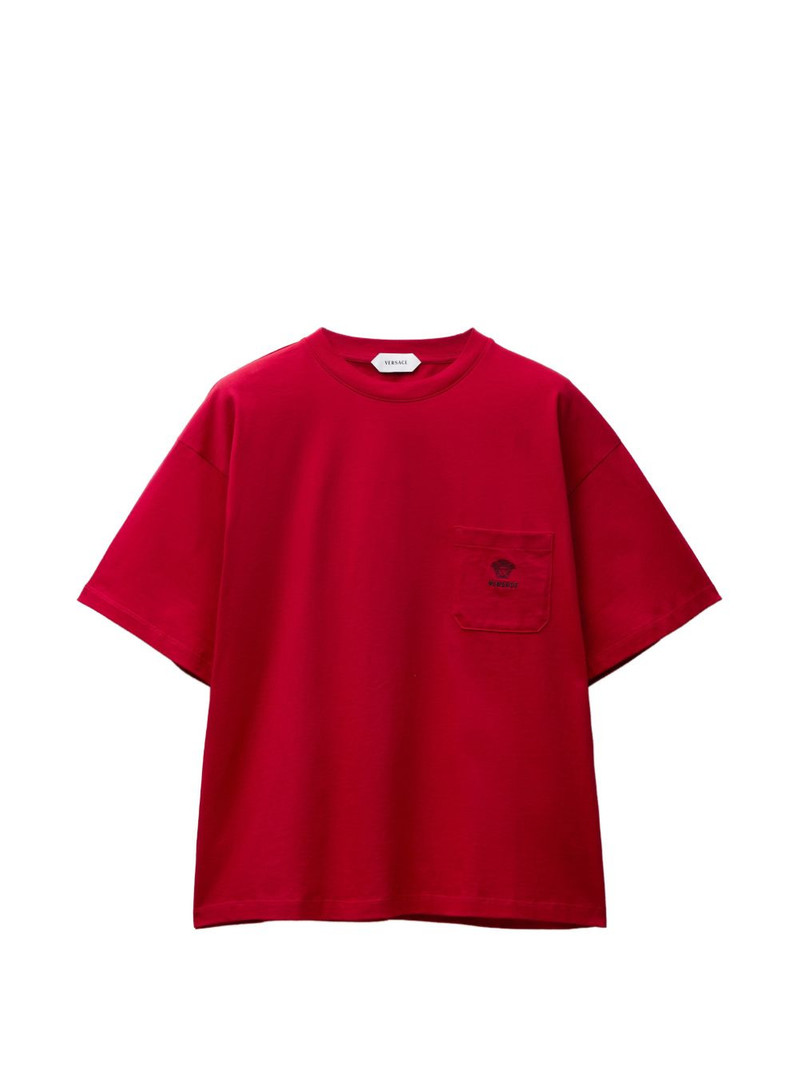 embroidered cotton-jersey T-shirt 1